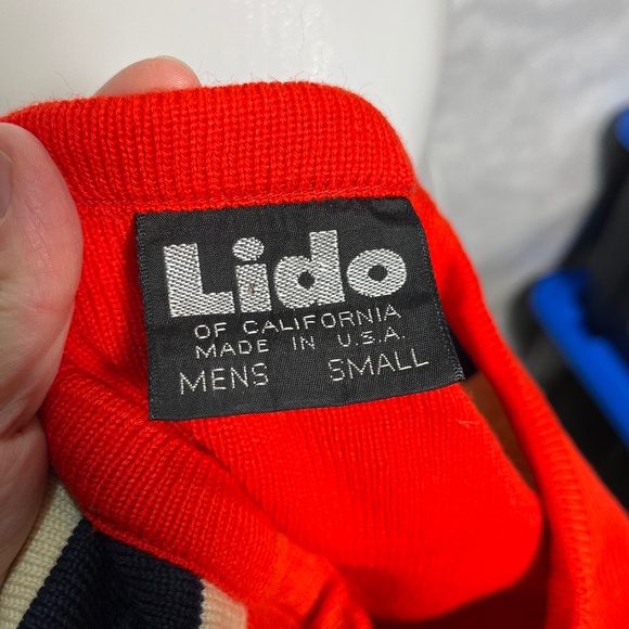 Vintage 100% Wool Lido of California Sweater Mens Small - Picture 7 of 7